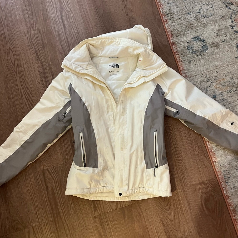 The North Face Cream and Gray Jacket
